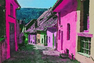  Картина улица в стария град